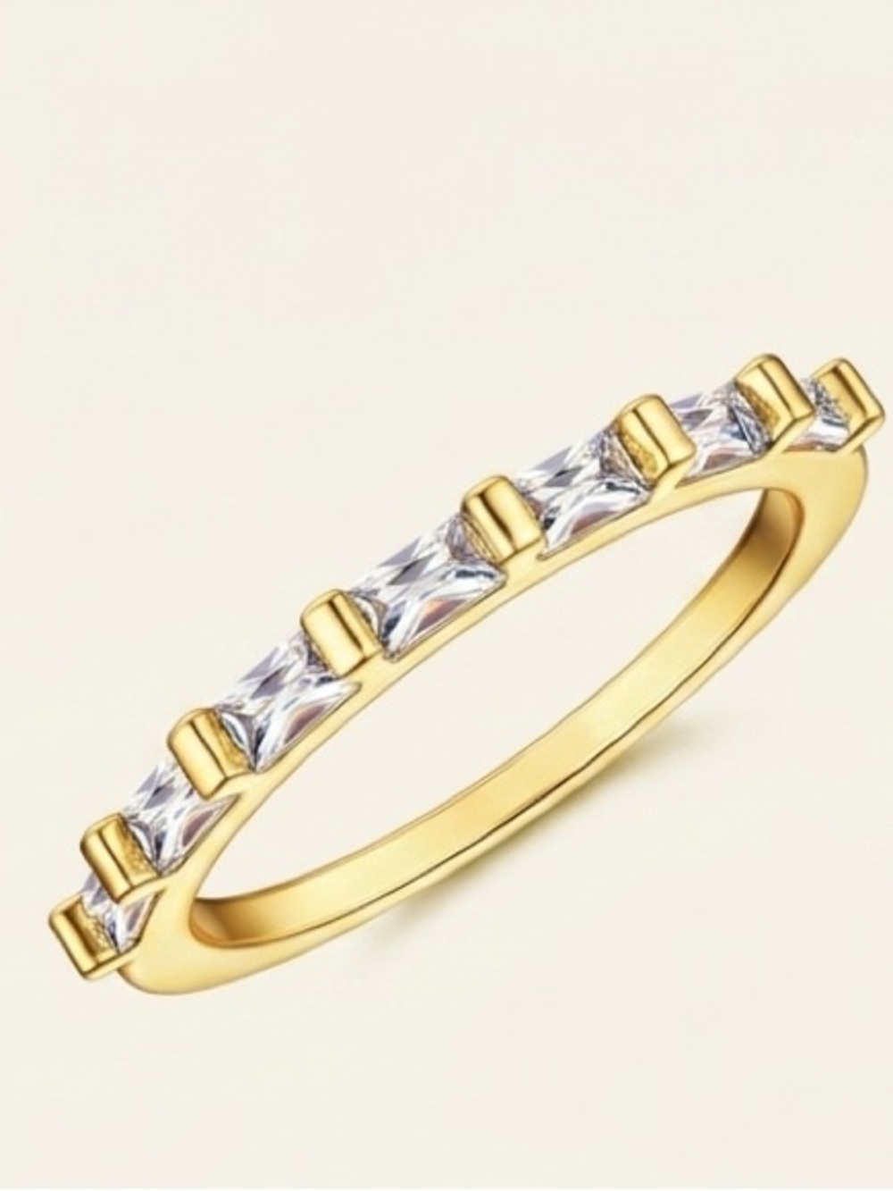 #210 Gold Plated Cubic Zirconia Ring